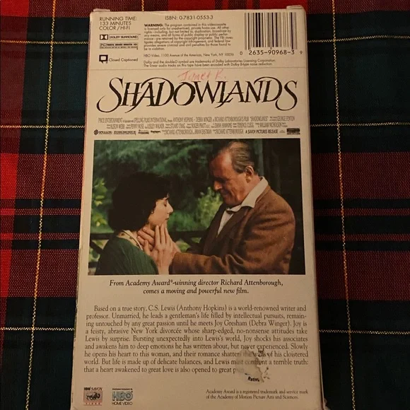 Shadowlands VHS - Picture 2 of 2